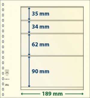 Blankoblad med lommer - Lindner 802 414
