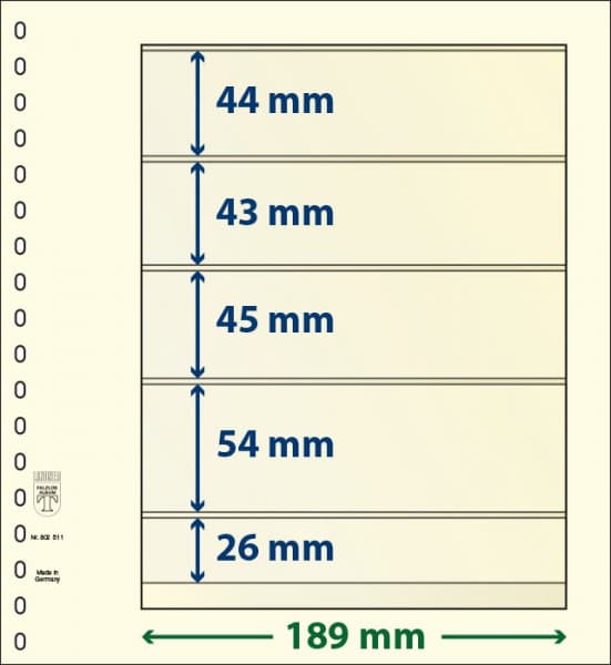 Blankoblad med lommer - Lindner 802 511