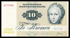 Danmark 10 Kroners 1977 Kvalitet 0  B4771B