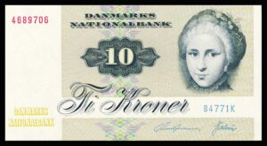 Danmark 10 Kroners 1977 Kvalitet 0  B4771K