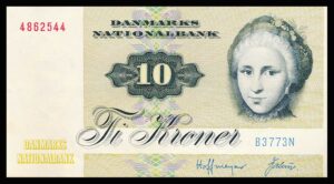 Danmark 10 Kroners 1977 Kvalitet 0  B3773N