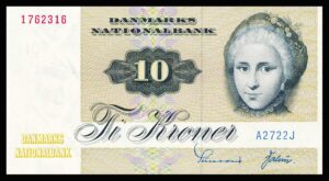 Danmark 10 Kroners 1972 Kvalitet 0  A2722J