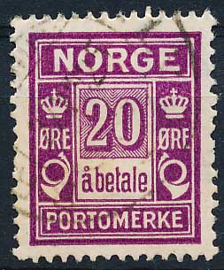 Norge Portomærker AFA 09 Stemplet