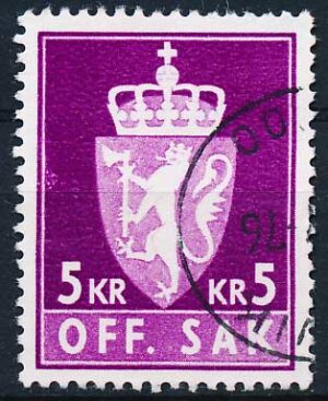Norge Tjenestemærker AFA 090F Stemplet