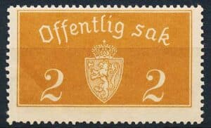 Norge Tjenestemærker AFA 009 Postfrisk
