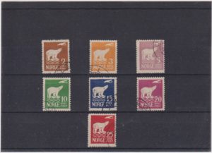 Norge AFA 107-113 Stemplet