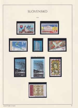 Slovakiet Årssæt 2018 stemplet