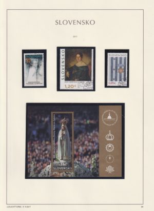 Slovakiet Årssæt 2017 stemplet