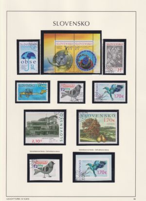 Slovakiet Årssæt 2019 stemplet