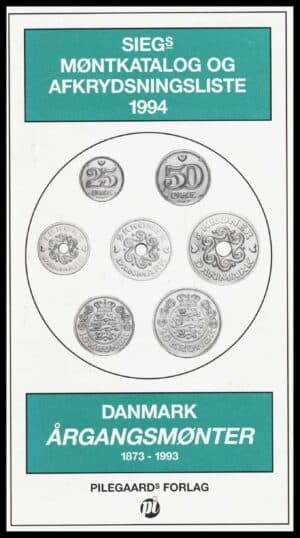 Danmarks Årgangsmønter 1873-1993 - Møntkatalog og afkrydsningsliste - Sieg´s - ANTIKVARISK