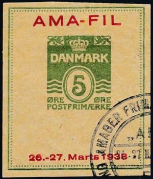 Danmark: Amager Filatelistklub AMA-FIL Mærke 1938