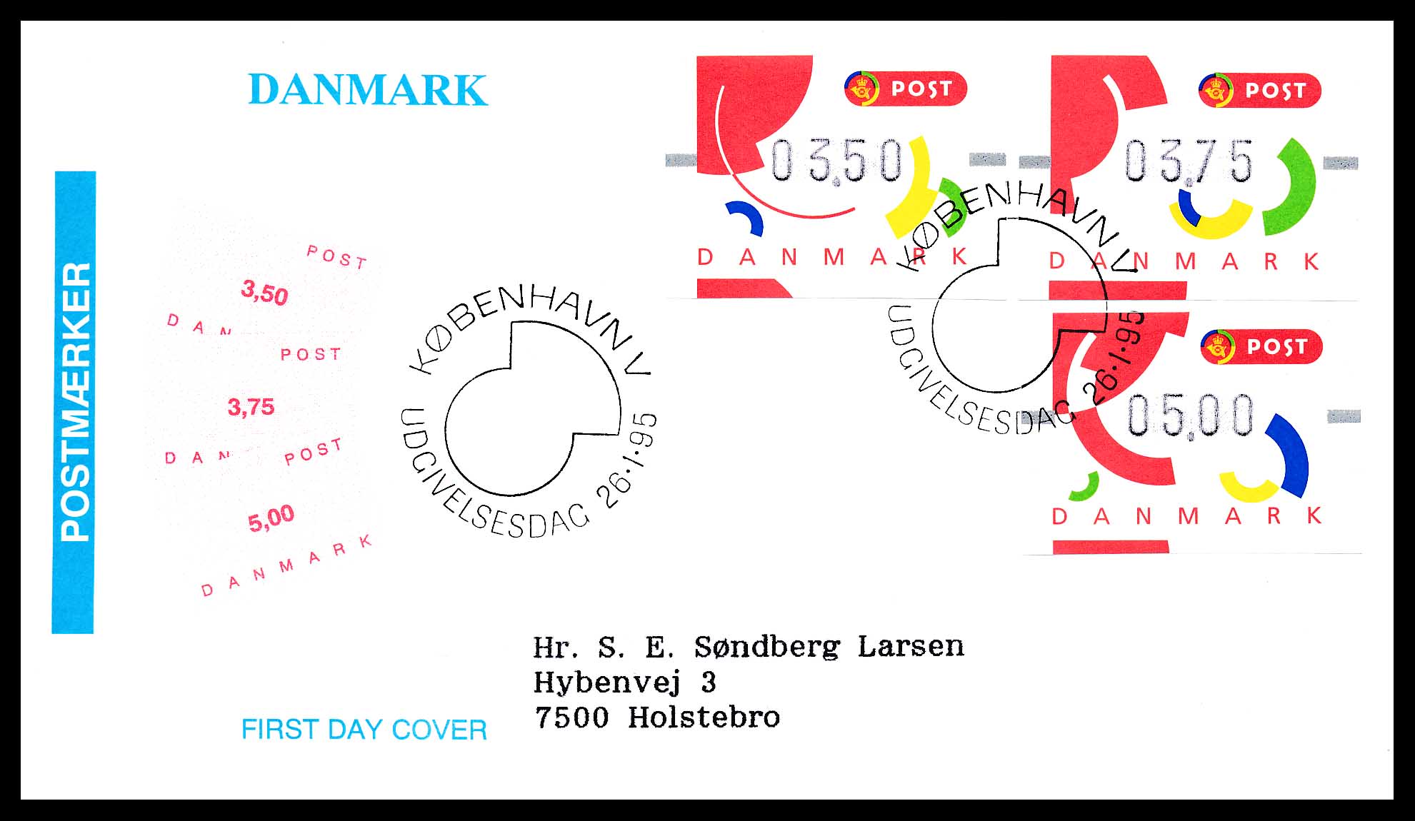 Danmark FDC AFA B1-3