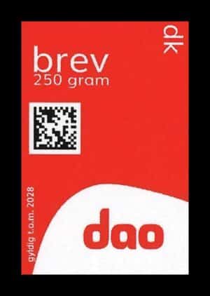 DAO Brevmærke - 250 gram - Danmark