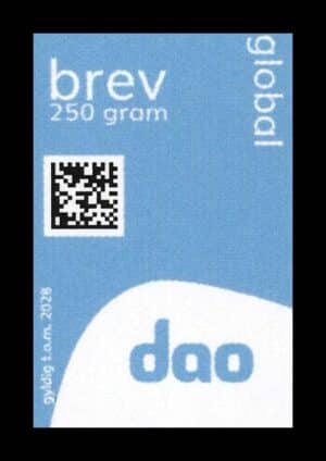 DAO Brevmærke - 250 gram - Udland