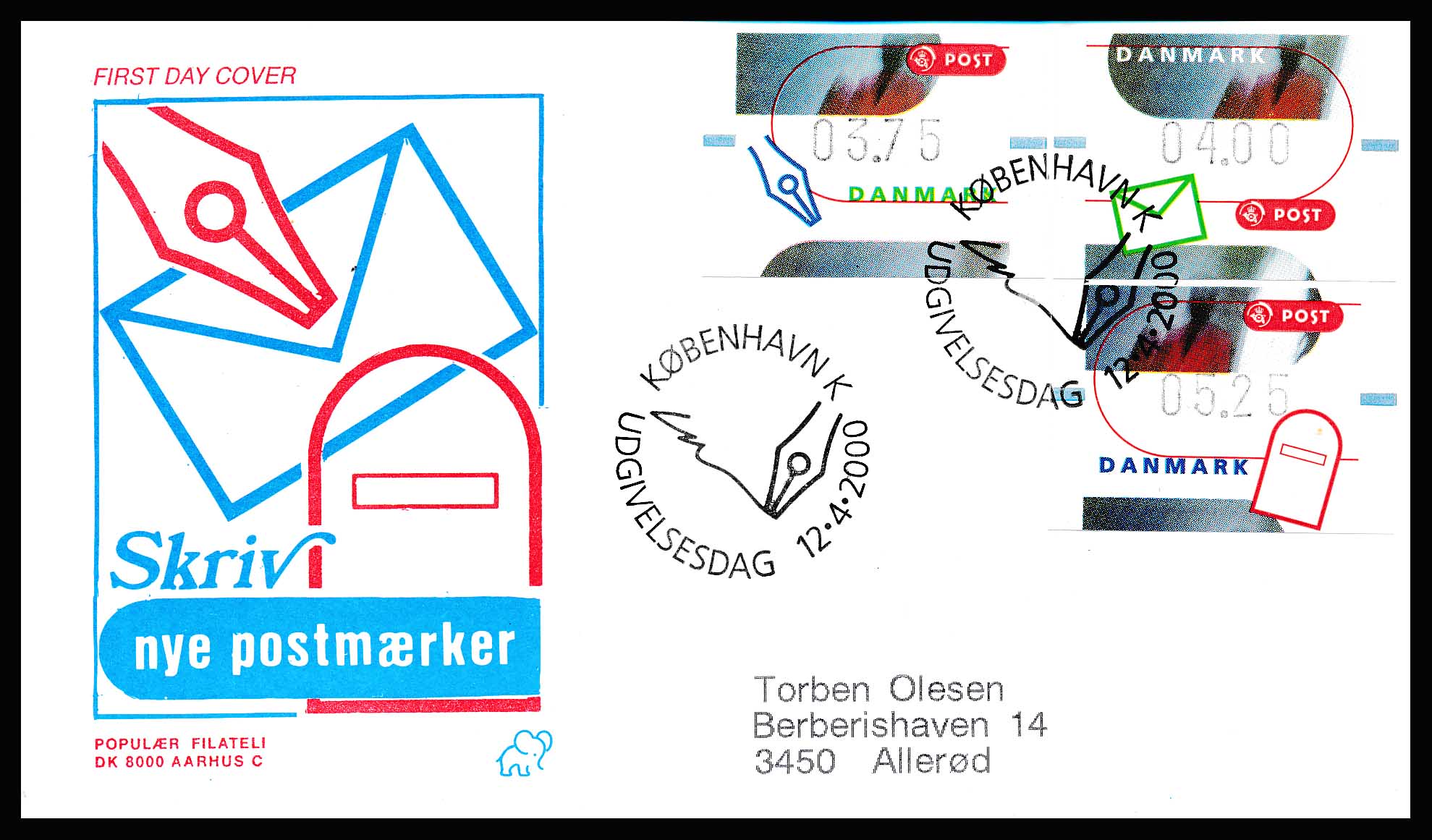 Danmark FDC AFA E1-3