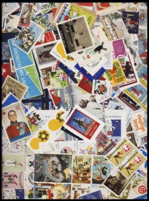 Jule- og Velgørenhedsmærker - frimærker afvaskede 1 kg