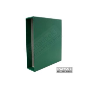 Kassette grøn kunstlæder skruebind - Schaubek