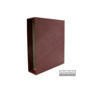 Kassette rød kunstlæder til skruebind - Schaubek
