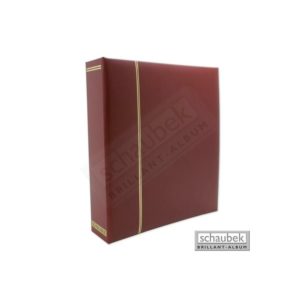 Skruebind rød kunstlæder - Schaubek