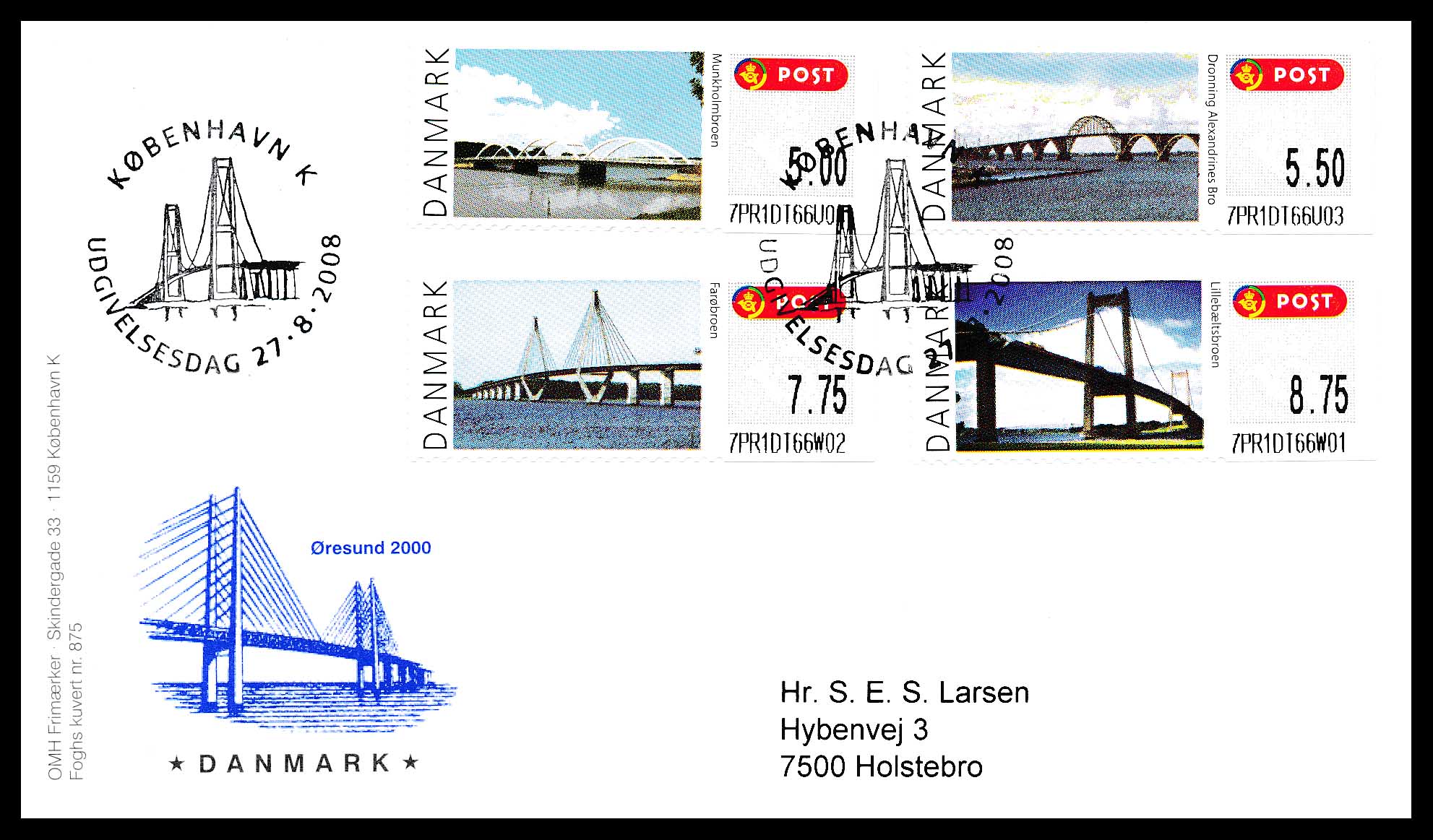 Danmark FDC AFA N5-8