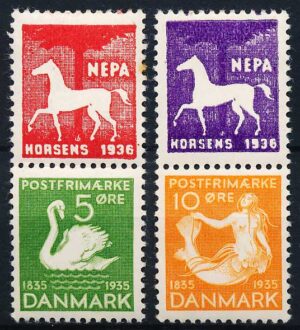 Danmark Nepa Udstillingsmærker 1936